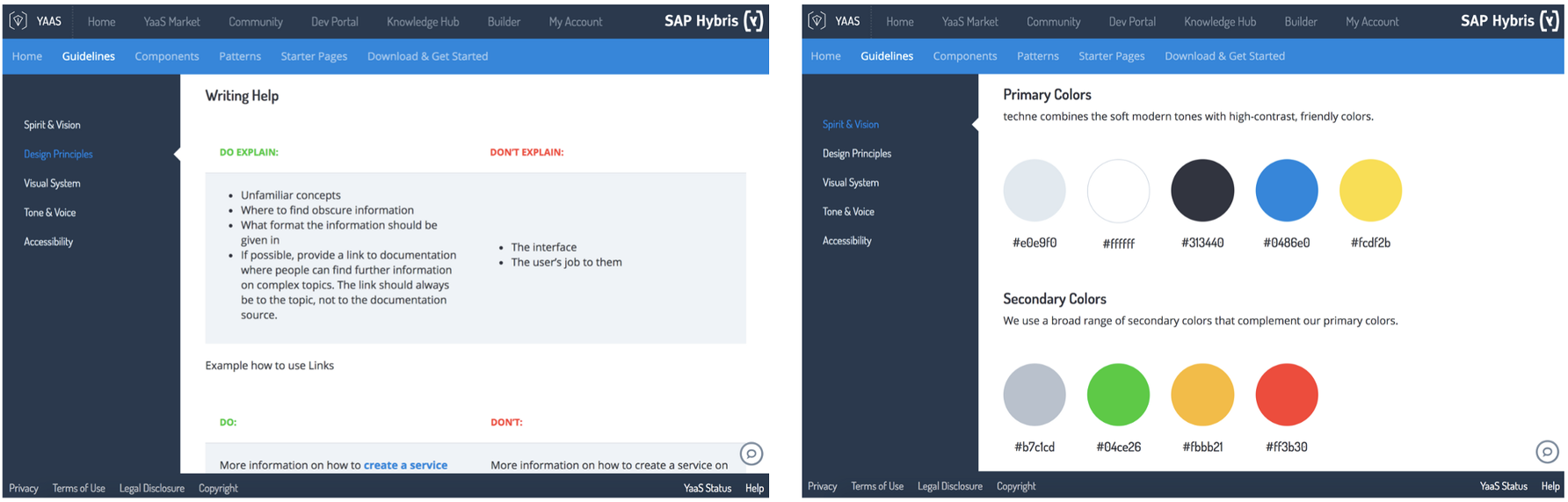SAP hybris techné User-Interface Guidelines